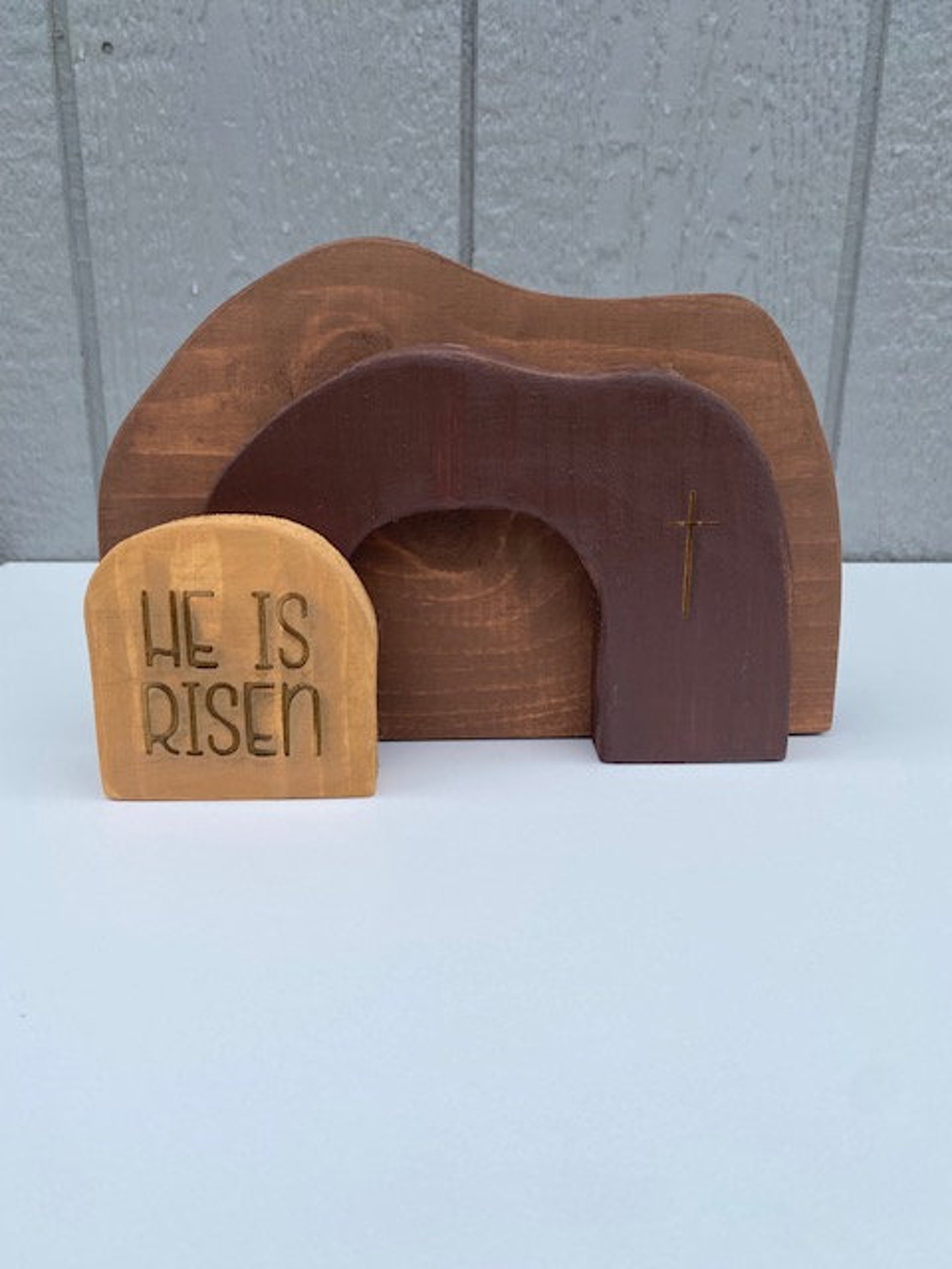 Wooden Empty Tomb Decor