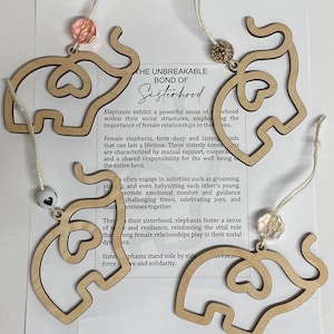 Elephant Ornament            Friendship Ornament Sisterhood Ornament Friend Gift Sister Gift Elephant Galentine Gift