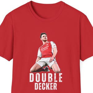 Declan Rice T Shirt Double Decker Arsenal Shirt Rice Tee Arsenal Gift for Dad Arsenal Shirt Declan Rice | For Men Women