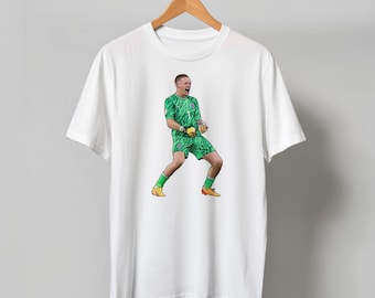 Jordan Pickford England T-Shirt: Hand-Drawn Goalkeeper Design, World Cup 2026