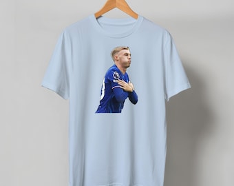 Cole Palmer Chelsea T-Shirt: Hand-Drawn Illustration, Blues Fan Gift