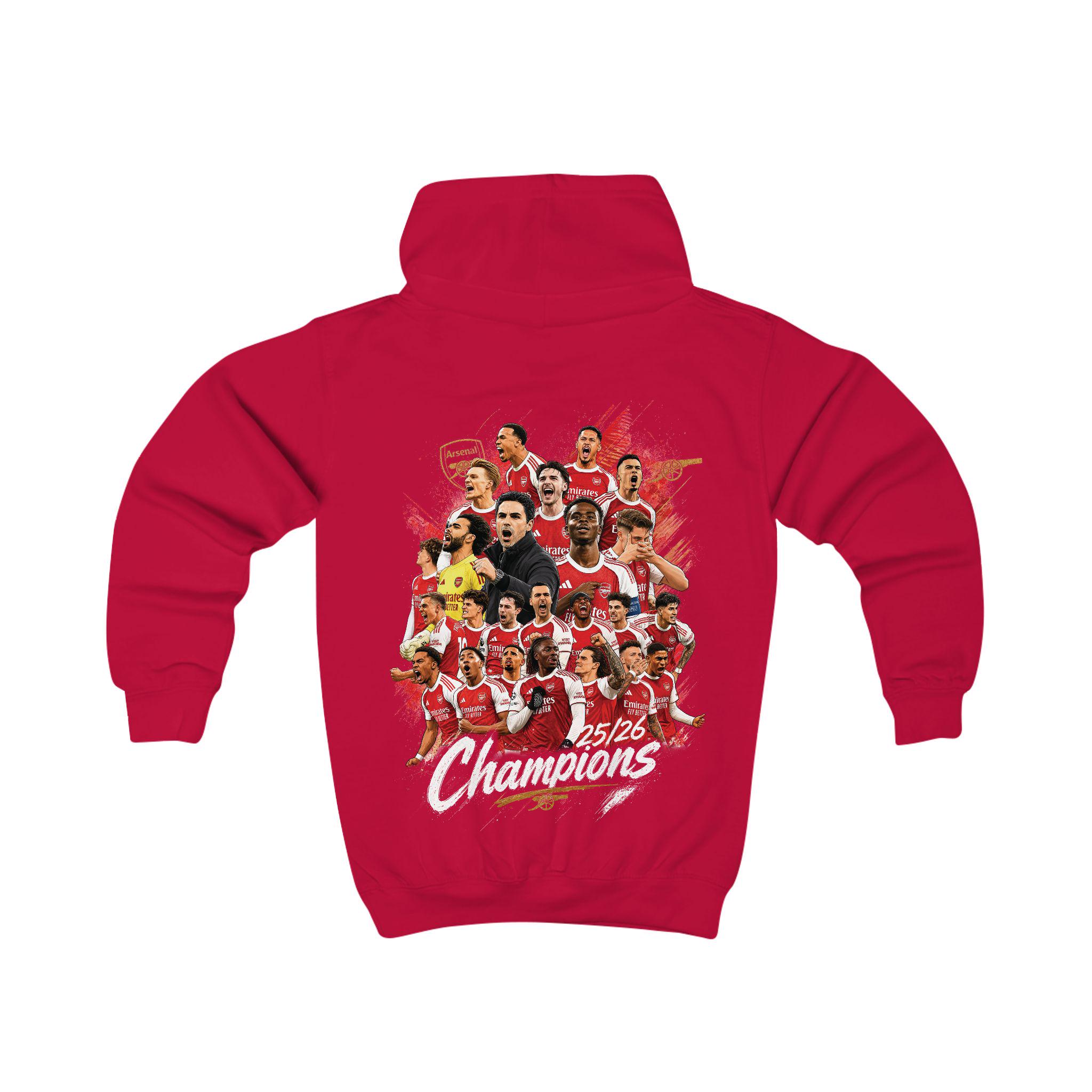 Arsenal Champions Hoodie 25/26, Arsenal FC Gifts, Unisex Adult and