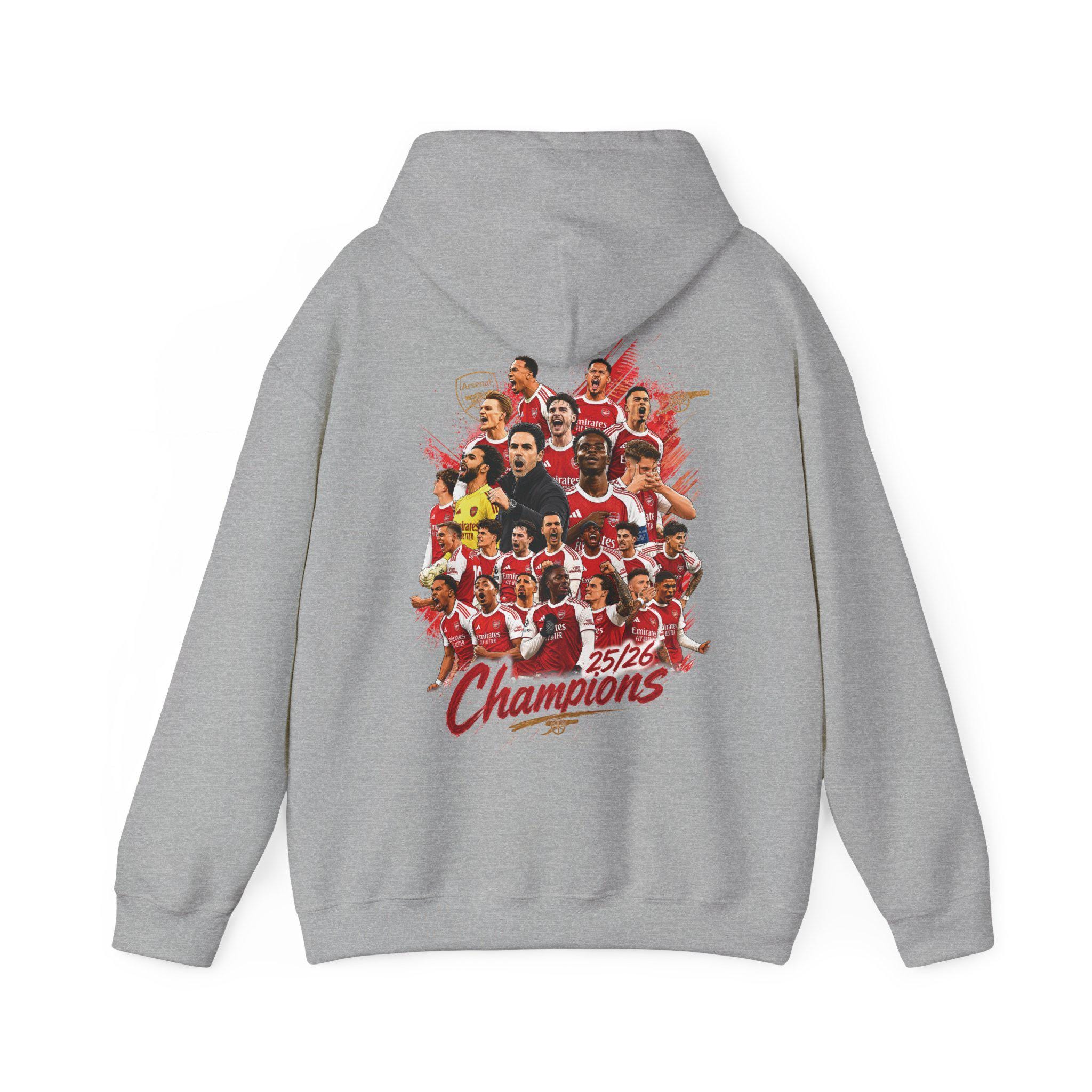 Arsenal Champions Hoodie 25/26, Arsenal FC Gifts, Unisex Adult and