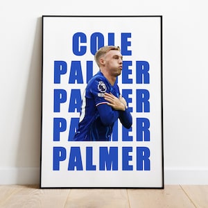 Cole Palmer Druck Schnürsenkel Wand Kunst Palmer Poster | Sport Fußball Fußballspieler Poster | Palmer Digital Art-Chelschel