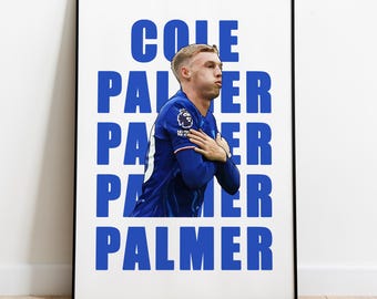 Cole Palmer Chelsea Print: Soccer Wall Art Poster