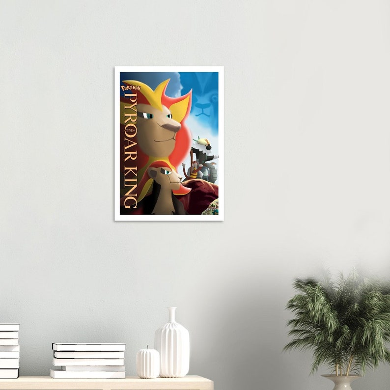 Pyroar Posters The Lion King X Pokemon Movie Crossover Poster Wall Art Premium Matte ...
