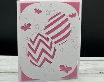 Easter card | Easter egg card | pink Easter card | purple Easter card | Easter card for kids