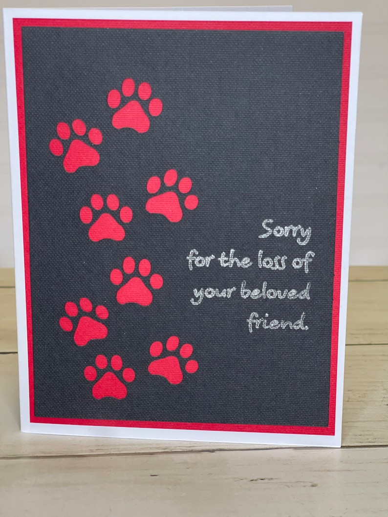 Sympathy for Pet Passing Card for Dog Passing Sorry for Your Loss Pet