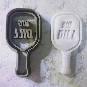 Big Dill Pickleball Paddle Embossed Cookie Cutter