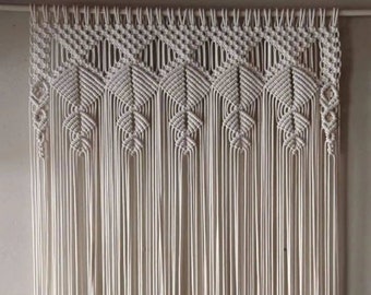 Macrame Door And Window Curtain, Handmade Macrame Curtain, Room Divider, Wedding Backdrop Wall Hanging