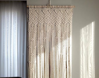 Macrame Door And Window Curtain, Handmade Macrame Curtain, Room Divider, Wedding Backdrop Wall Hanging