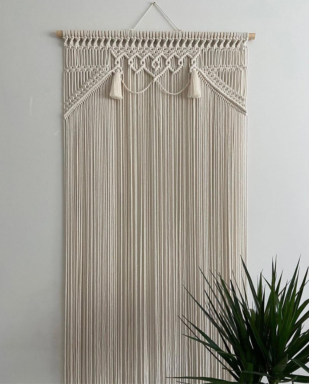 Macrame Door And Window Curtain, Handmade Macrame Curtain, Room Divider, Wedding Backdrop Wall Hanging