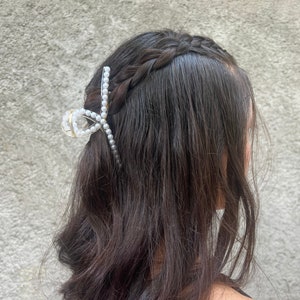 Pearl Claw Clip|Vintage Claw Clip| Hair accessories| Pearl Rhinestone| Gifts for her| Wedding- Bridesmaid Claw Clip