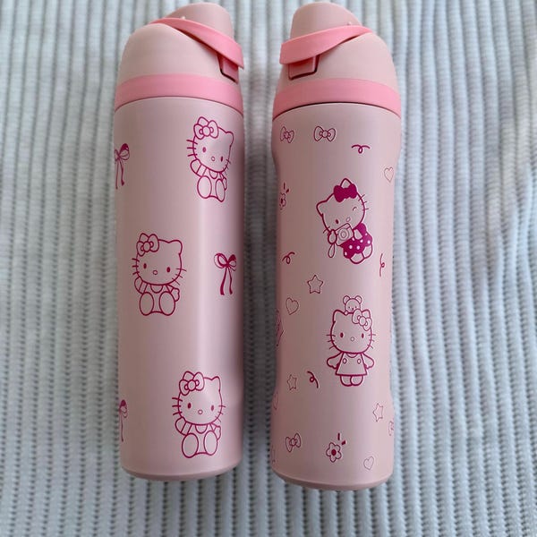 Kitty tumbler, Pink water bottles - 24 oz tumbler, Free shipping!