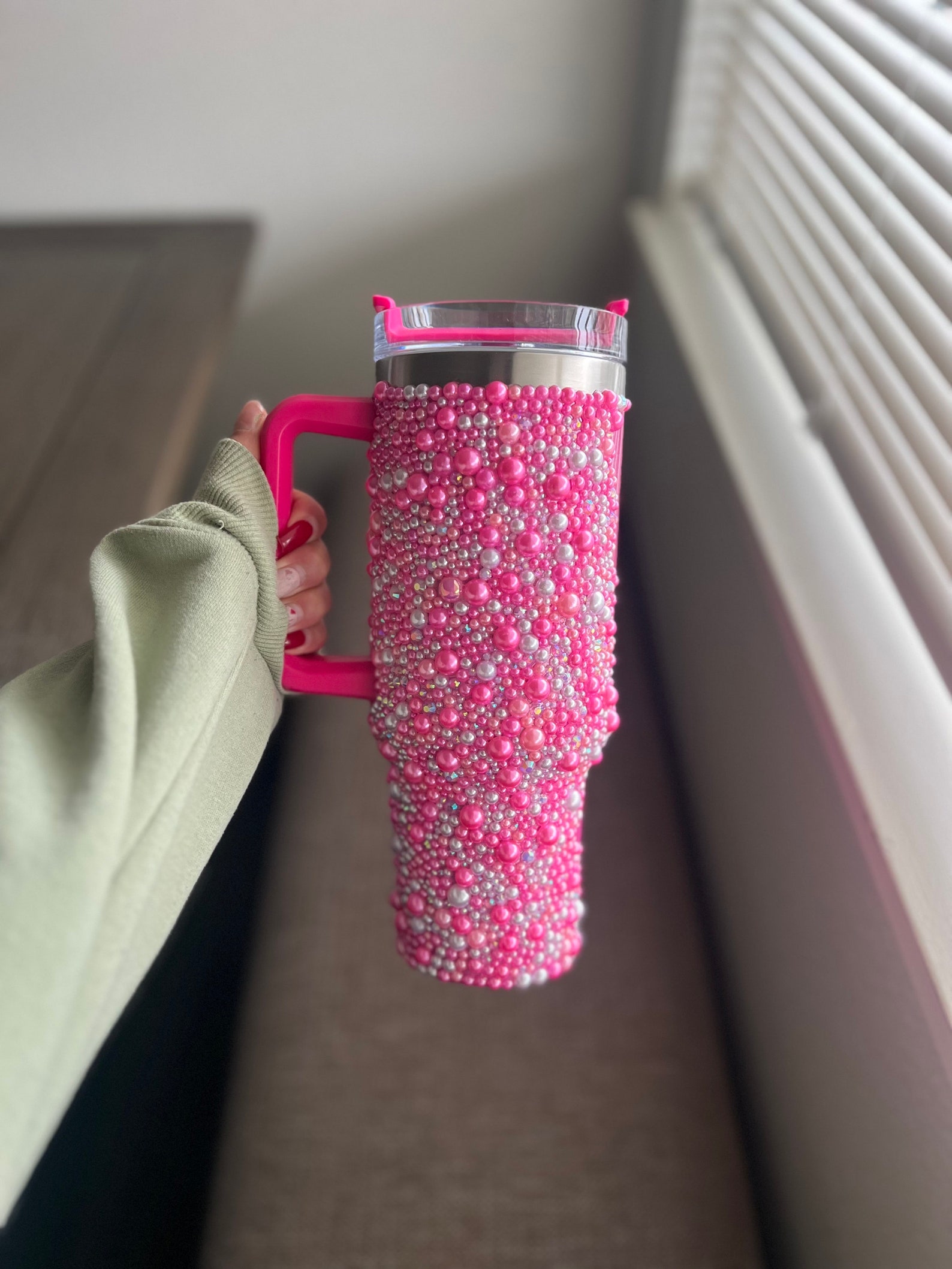 Mrs. Pearl/Rhinestone Stainless Steel Tumbler 20oz main image 1