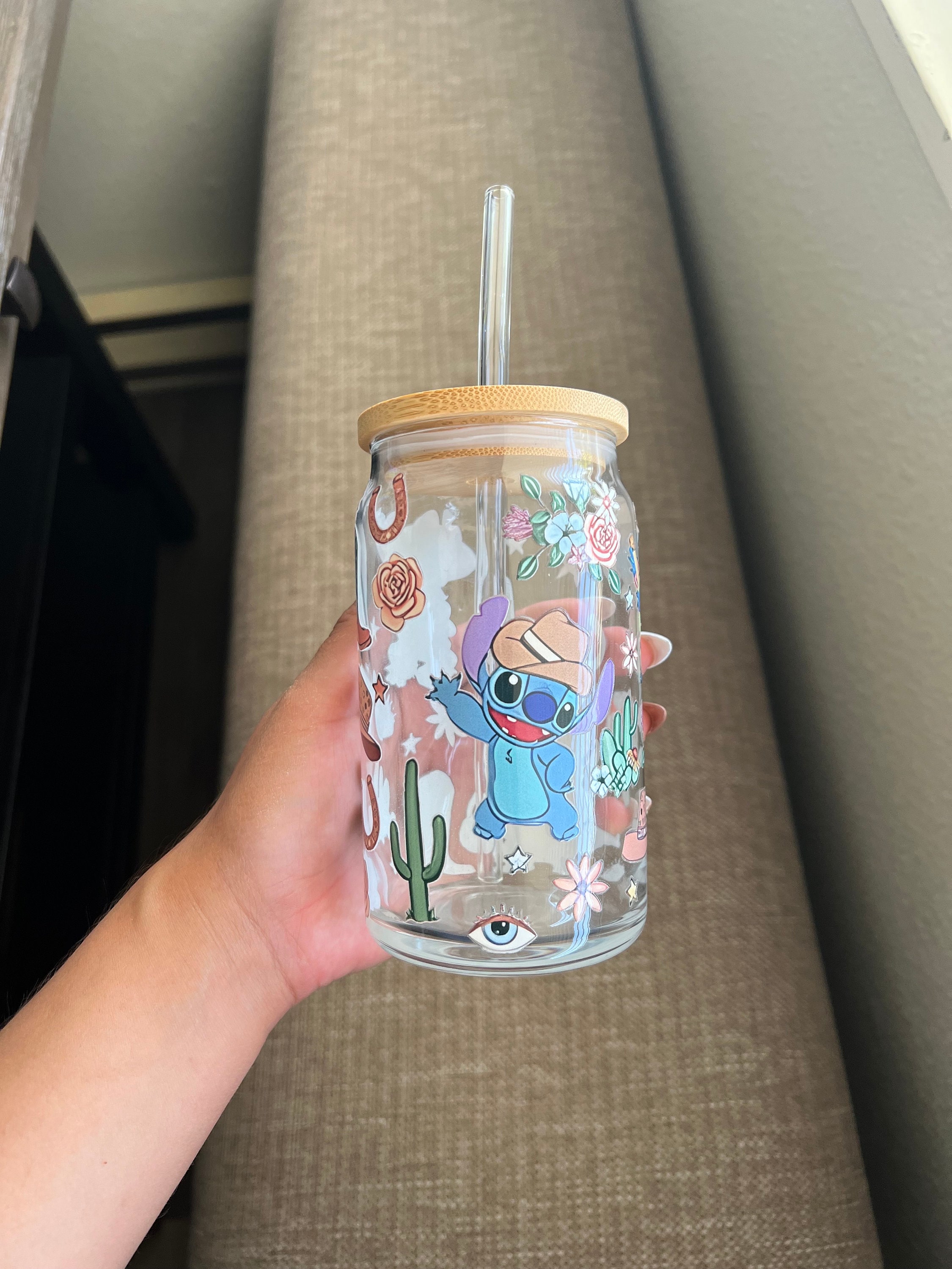 Stitch Straw Pencil Toppers Made for Stanley Starbucks Tumbler Cups  Silicone Dust Charms Plug Lids With FREE Metal Reusable Straws & Brushes 