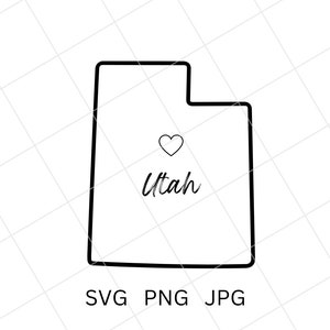 Utah State SVG PNG JPG l Utah Svg l Clip Art l Digital Download l Cricut l Utah Karte Svg l Utah State University Svg