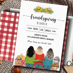 Friendsgiving Invitation | Thanksgiving Invite | Friendsgiving Party Dinner Invitation | Autumn Thanksgiving evite
