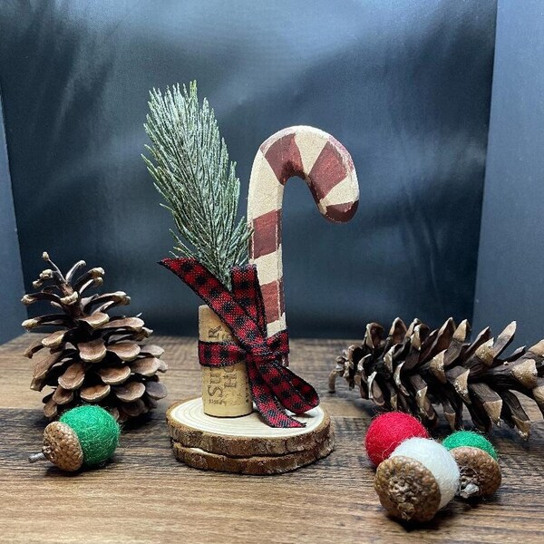 Wooden Candy Cane Etsy