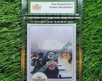 Green Bay Packers Shareholder Owner Custom Card Your Photo On A Card Custom Slabbed