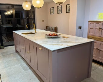 Made-to-Measure Solid Wood Kitchen Island: Custom Farrow & Ball Colors