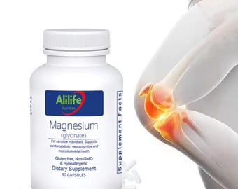 Best Seller Supplements Magnesium Capsules Supports Cardio-metabolic Health and Musculoskeletal Function for Adult ( Set of 2 )