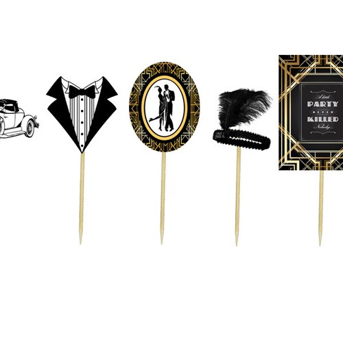 Great Gatsby Inspired Cupcake Toppers - Etsy
