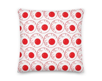 Eyeball All-Over Print 18x18 Premium Pillow