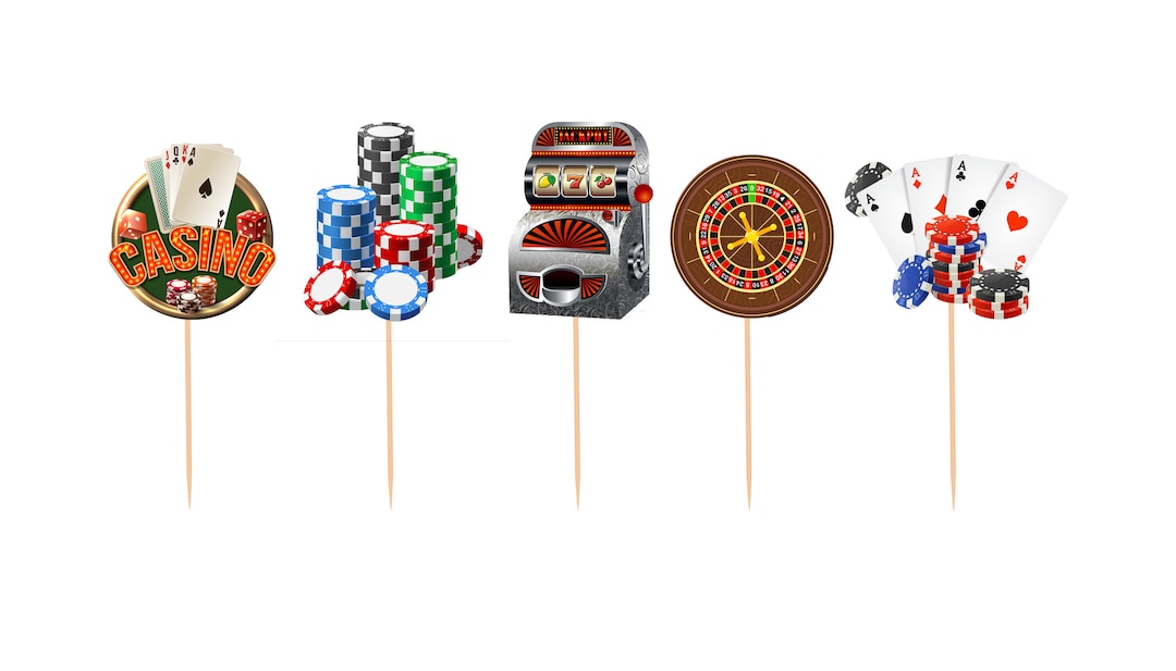 Casino Cupcake Toppers - Etsy