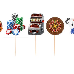 Casino Cupcake Toppers