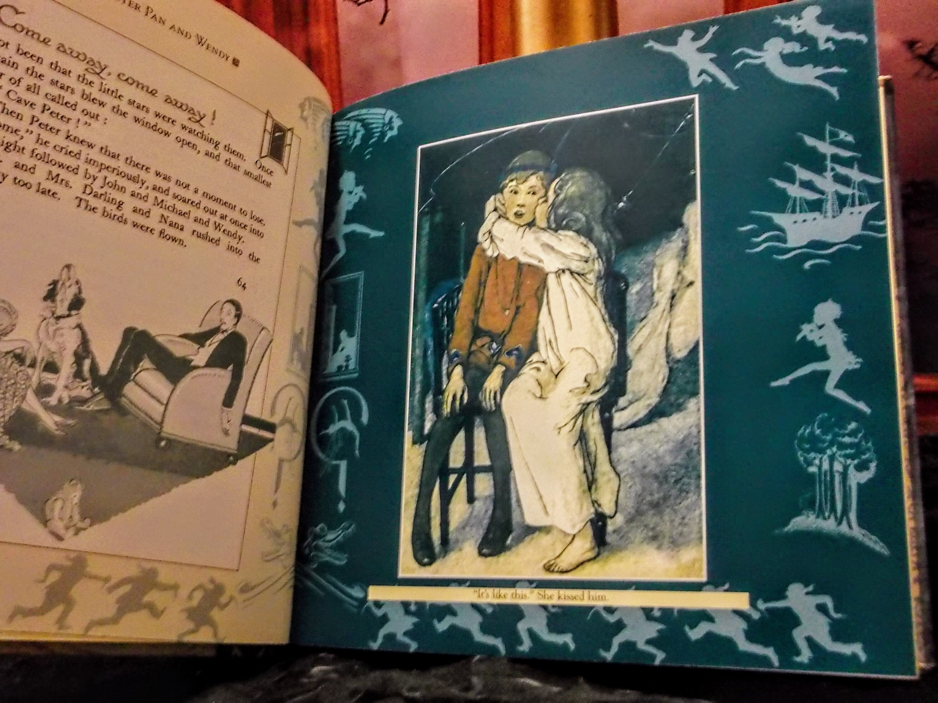 Peter Pan and Wendy by J.M Barrie Illustrated by Gwynedd - Etsy