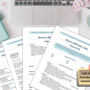 Resume Template Google Docs | Bundle with 1 page and 2 page professional Resume, Cover Letter & References | Land the career of your dreams