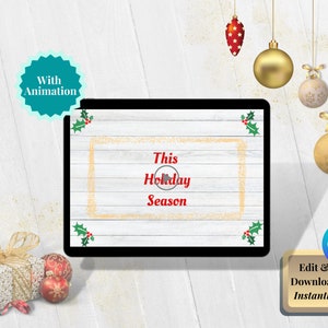 Christmas Video Card Template Canva | An eco friendly way to send your Holiday Wishes | Christmas Wish Tree eCard