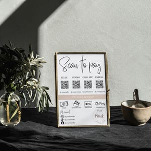 Editable Scan to Pay Sign: QR Code Payment Template (8x10, 5x7) (Digital Download)