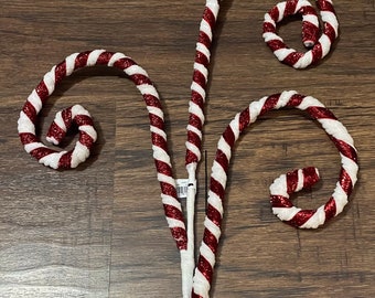 Candy cane curls  spray, Holiday candy cane, Christmas candy cane curls