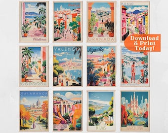 Vintage Spain Travel Posters Spain Art Barcelona Poster Madrid Poster Spain Wall Art Retro Travel Poster Matisse Wall Art Gifts For Traveler