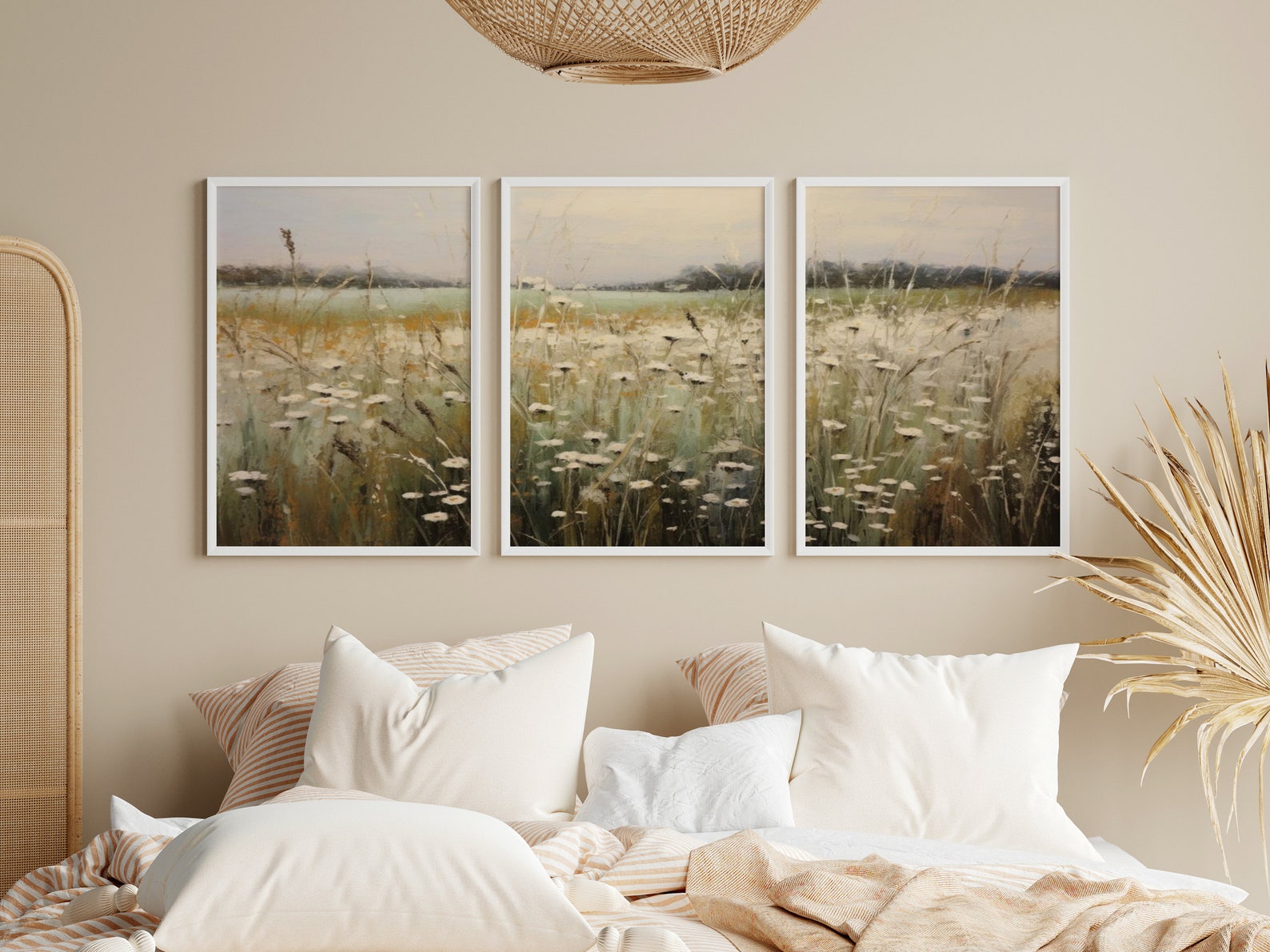 Wildflower Prints 3 Piece Wall Art Wildflower Wall Art Print Landscape ...
