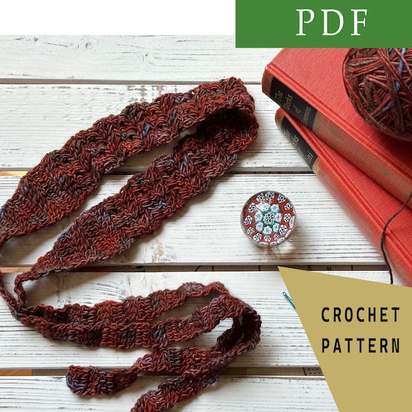 Crochet Headband Pattern Easy Twisted Tie Crochet Boho Headband Wrap Pattern