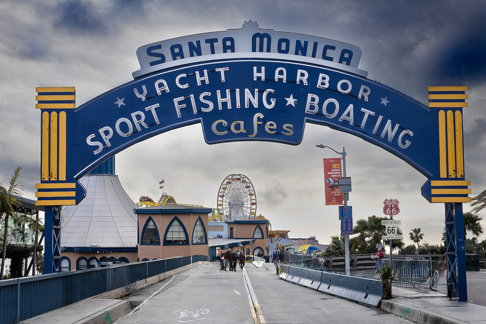 Monica Sign Santa Monica Pier Arch Print: Cityscape Photo, Route 66 Sign - Etsy