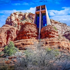 Sedona Chapel of the Holy Cross Beautiful Landscape Photographic Prints: Wall Décor - Canvas, Acrylic, Metal