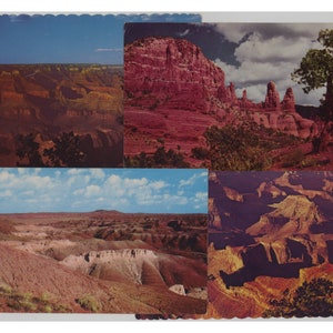4 Arizona Vintage Blank Postcards - 1950s - Grand Canyon - Painted Desert - Oak Creek Canyon