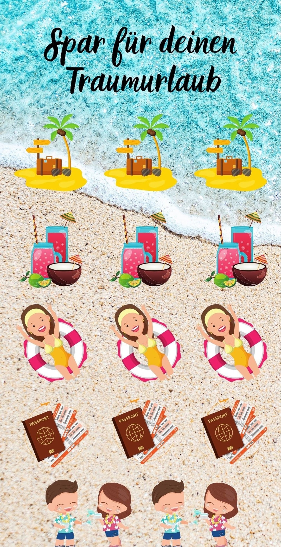 Willkommen Zurück Aus Einem Schönen Und Erholsamen Urlaub Sparchallenge Urlaub passend für deine A6 oder A7 Budget - Etsy.de
