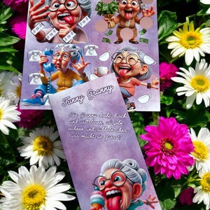 Funny Granny eine 2er Klappkarte