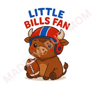 Fanático de los Little Bills PNG, diseño de fútbol americano de Buffalo, arte de la minimafia