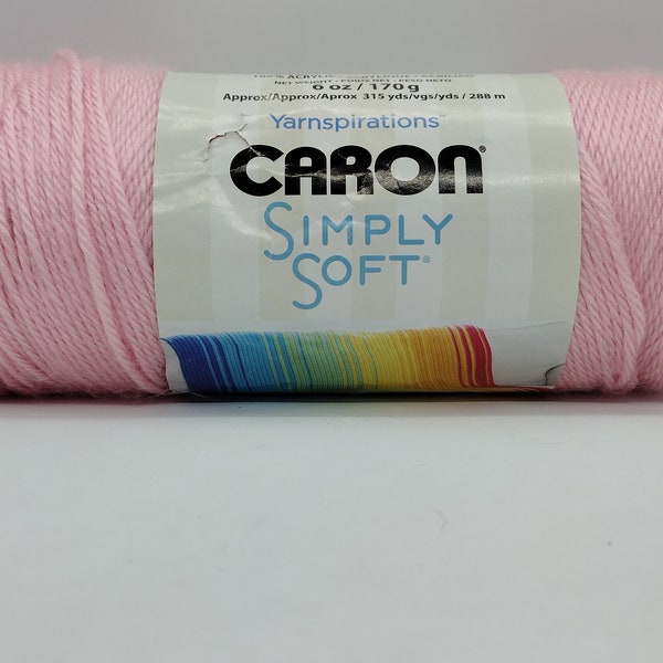 Caron Simply Soft 6oz Soft Pink yarn