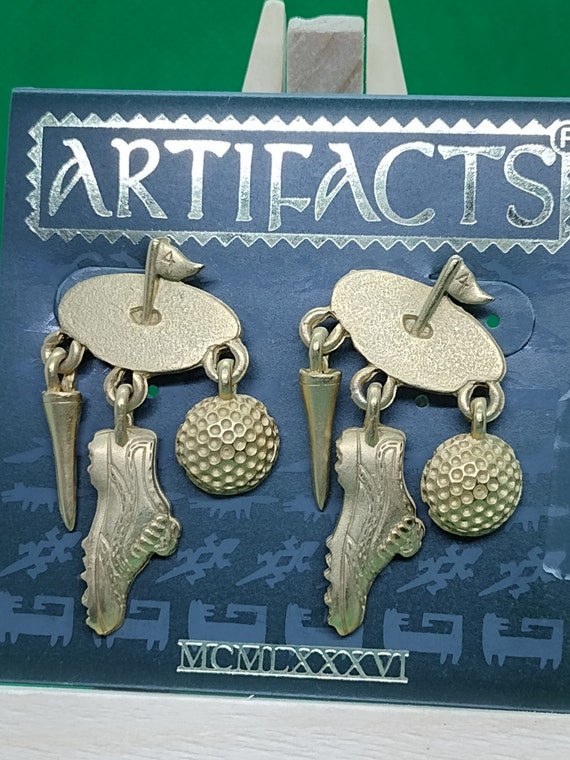 Artifacts JJ Jonette Gold Toned Gold Earrings - image 1