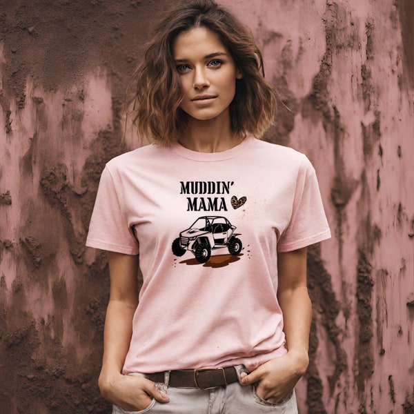 Muddin' Mama' Unisex Cotton Tshirt Adventure Style with a Cheetah Heart