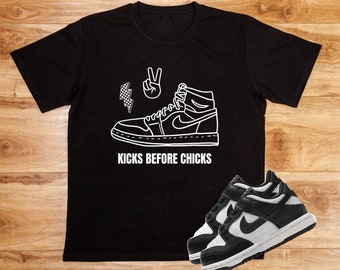 Step Up Style with 'Kicks Before Chicks' Boys Tee!