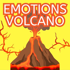 Hoja de trabajo imprimible sobre las emociones del volcán: bienestar emocional y autorreflexión: PDF descargable para la gestión de las emociones