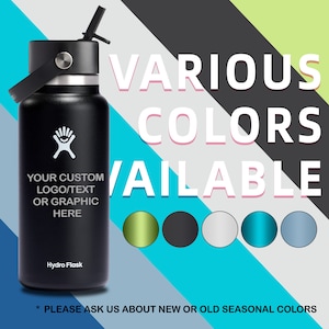 Botella de boca ancha de 32 oz con tapa con pajita / Hydro Flask